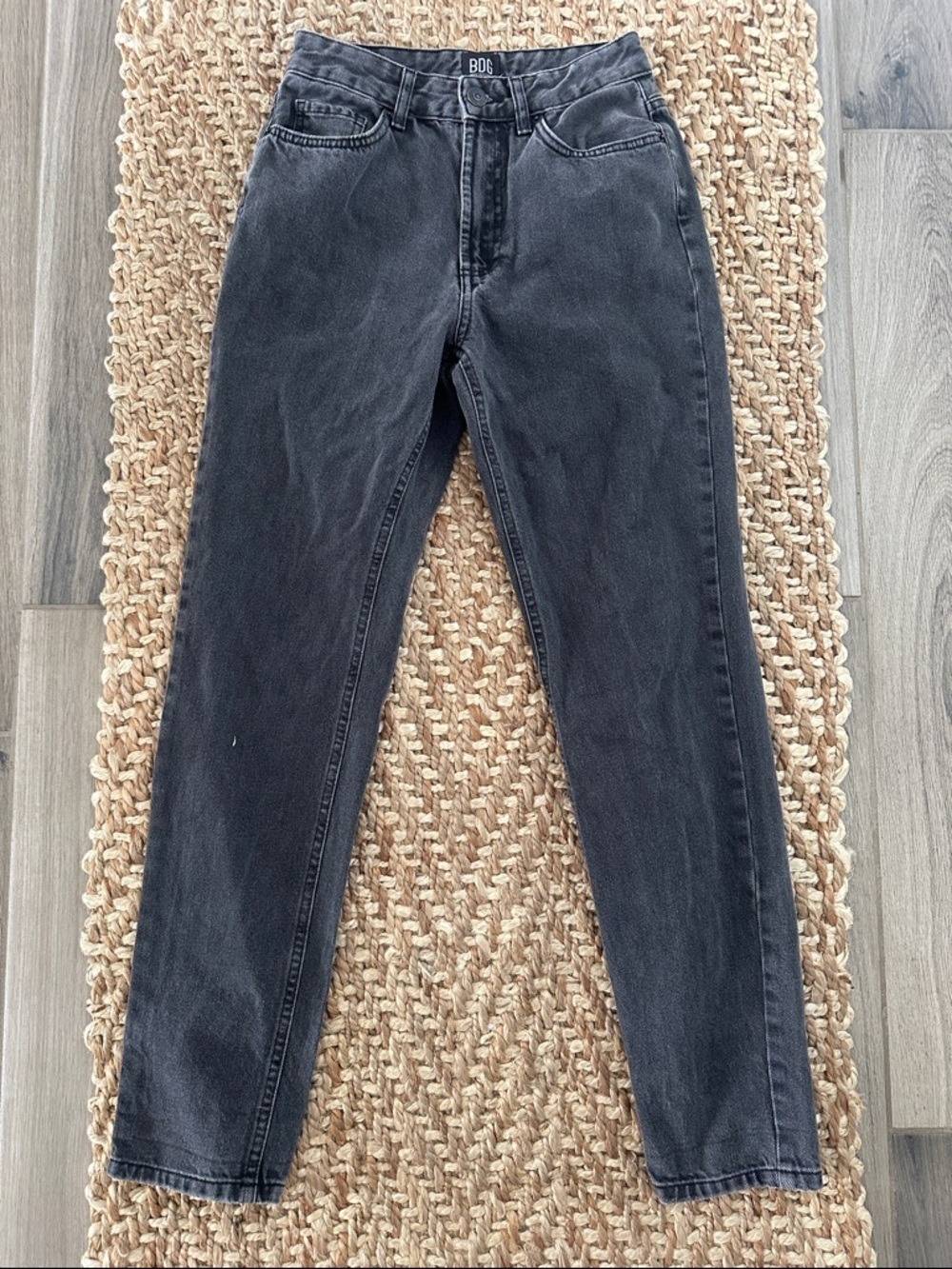 BDG mom high rise faded black jeans size 25